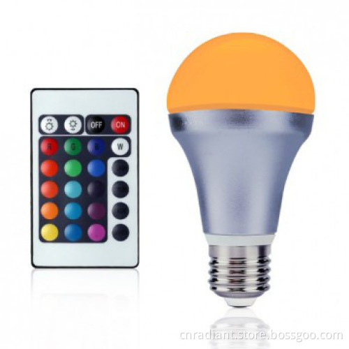 Infrared Remote Controlled A60 RGB LED Bulb CE certified